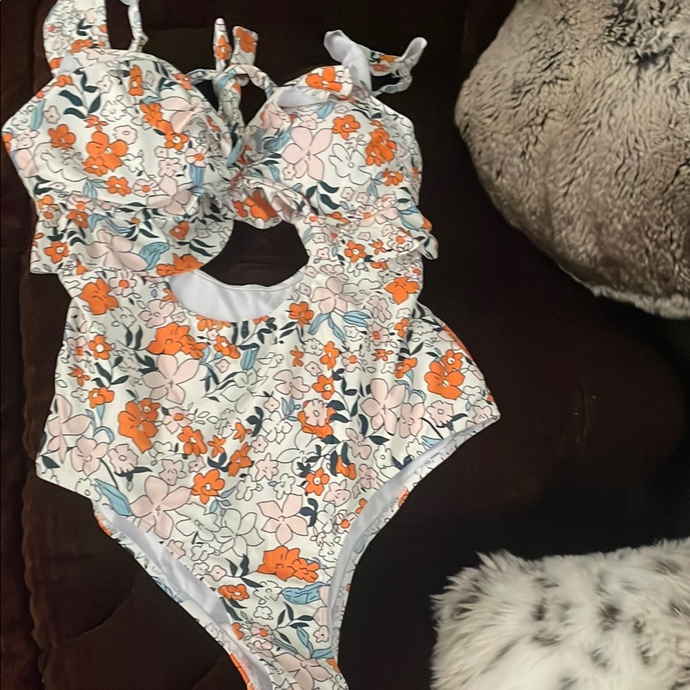 Floral Cutout Swimsuit